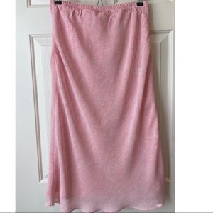 Mimi Maternity Sheer Overlay Pink Skirt